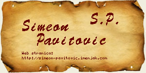 Simeon Pavitović vizit kartica